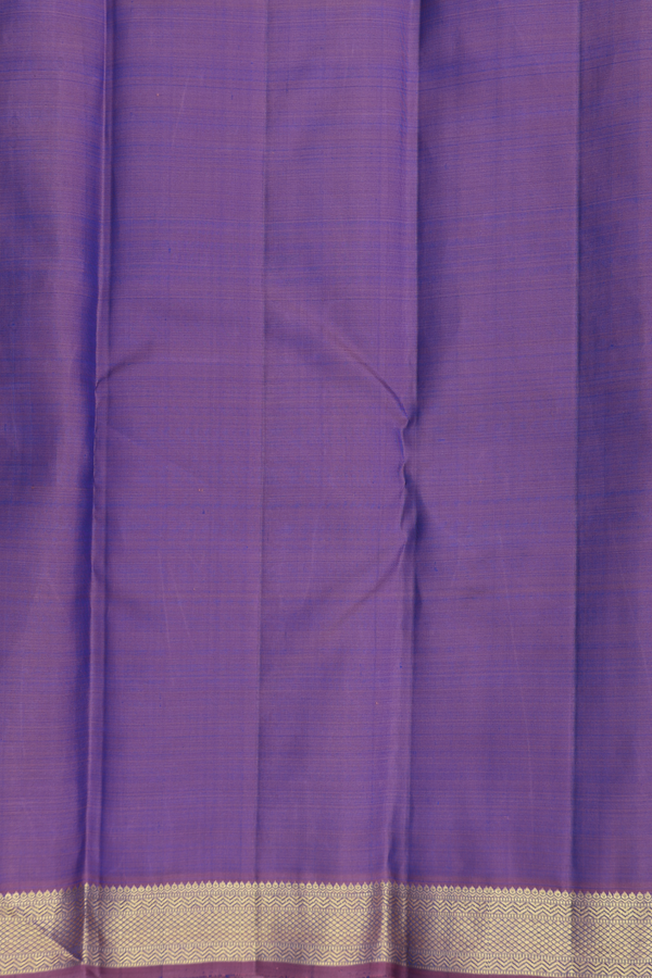 Kanchipuram Silk Saree In Teal Blue With Stripes Design