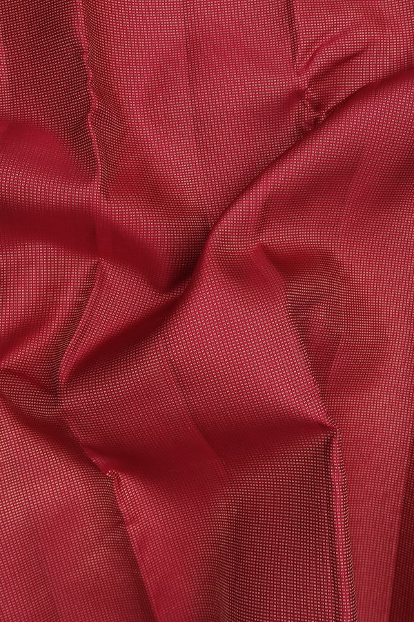 Kanchipuram Silk Saree In Berry Red With Stripes Design
