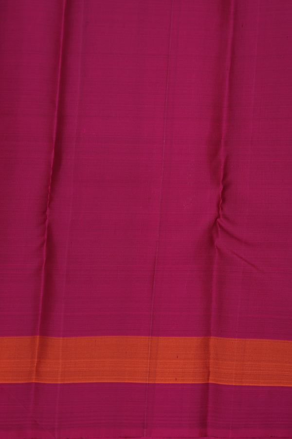 Kanchipuram Silk Saree In Dark Oak Brown With Stripes Design