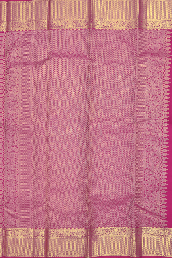 Kanchipuram Silk Saree In Purple With Brocade Design