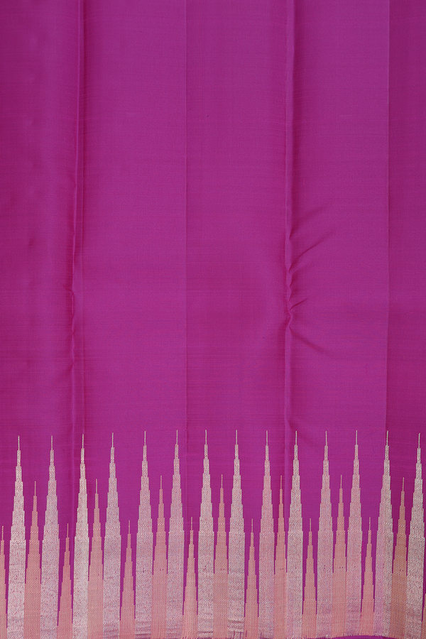 Kanchipuram Silk Saree In Purple With Malli Moggu Buttas