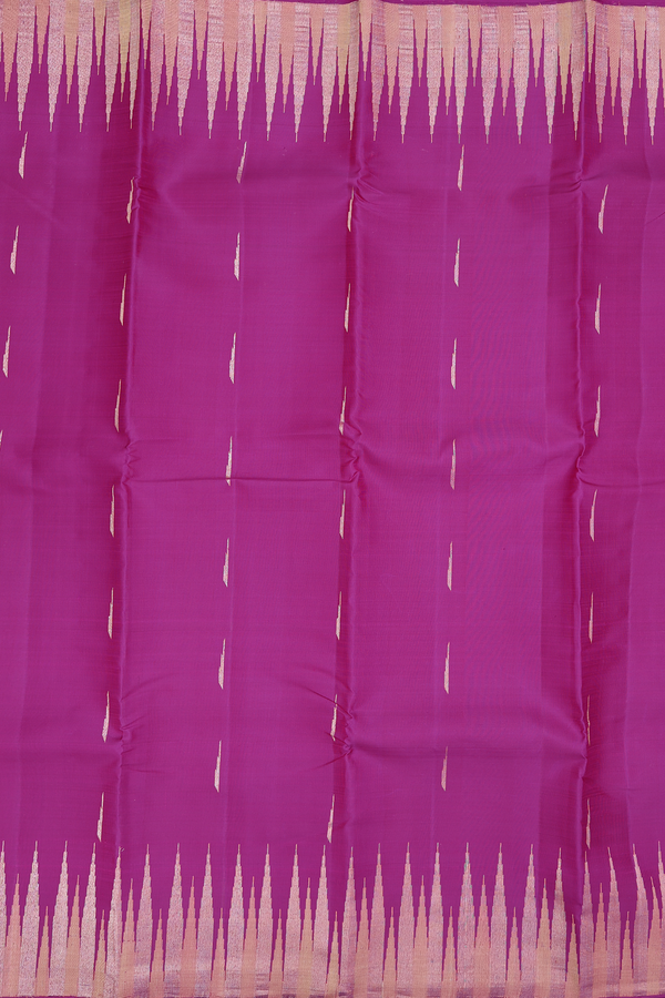 Kanchipuram Silk Saree In Purple With Malli Moggu Buttas