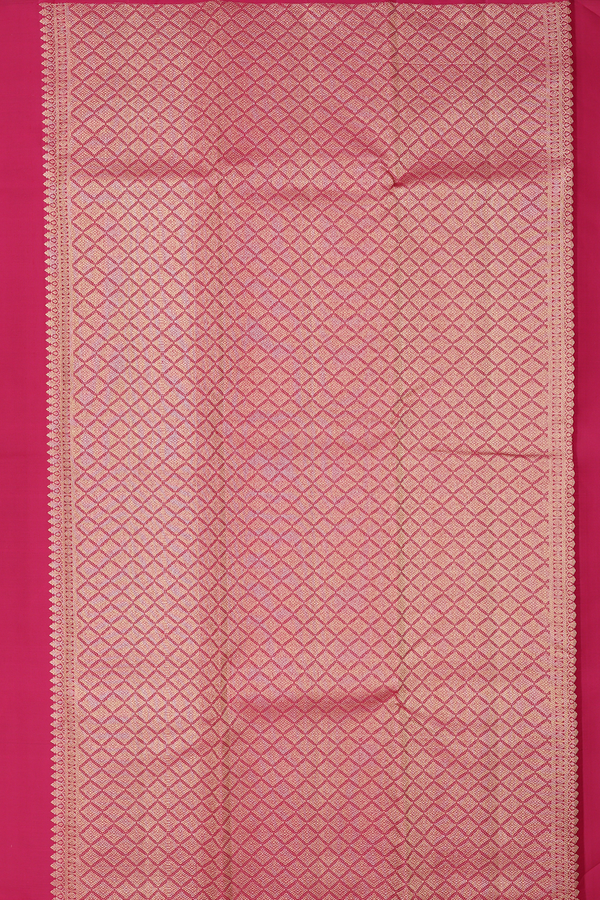 Kanchipuram Silk Saree In Berry Red With Mandala Design