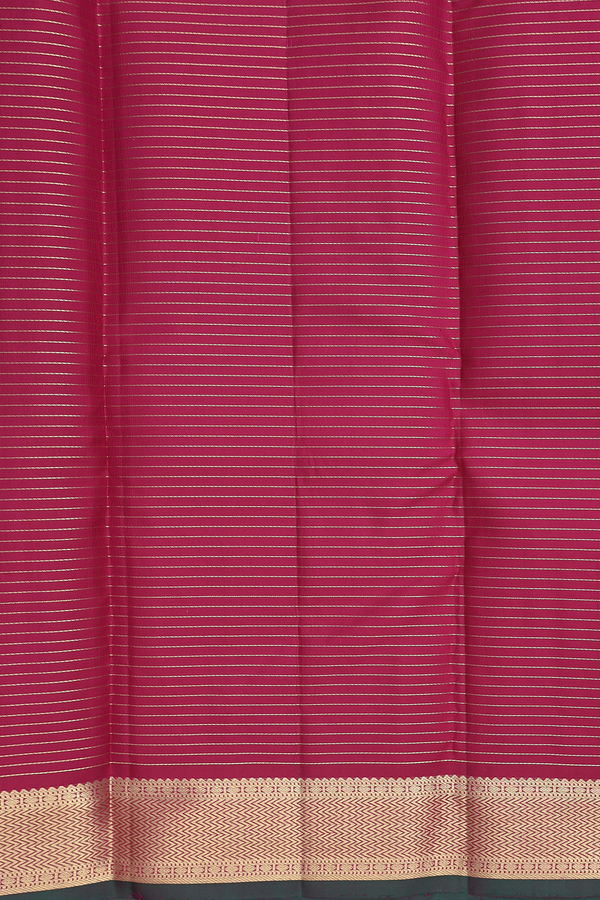 Kanchipuram Silk Saree In Purple With Checks Design
