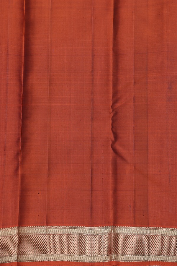 Kanchipuram Silk Saree In Olive Green With Jacquard Pattern