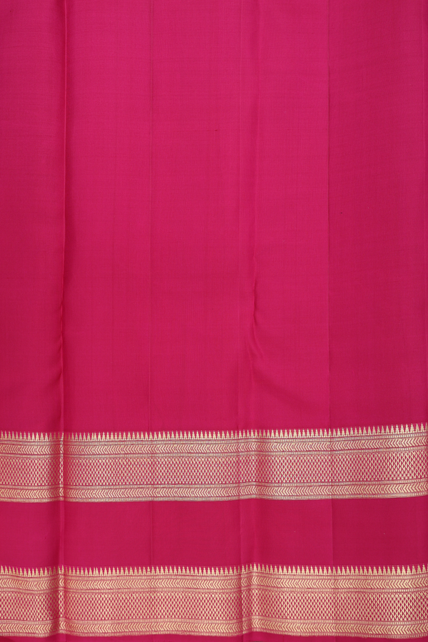 Kanchipuram Silk Saree In Purple With Peacock Buttas