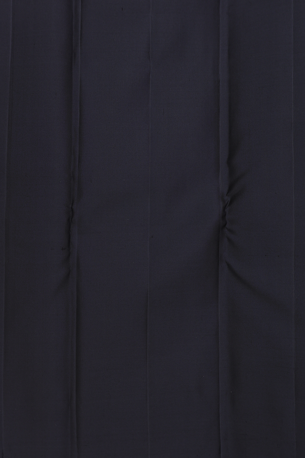 Kanchipuram Silk Saree In Black With Peacock Buttas