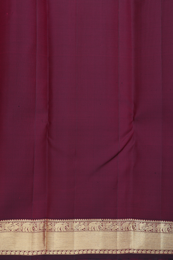 Kanchipuram Silk Saree In Red With Jacquard Pattern