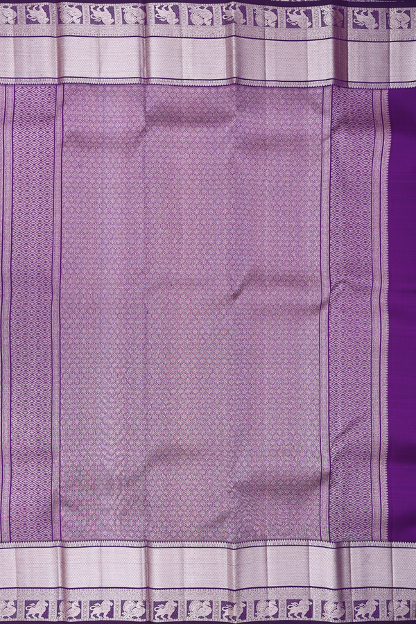 Organza Kanchipuram Silk Saree Dusty Green With Paisley Buttas