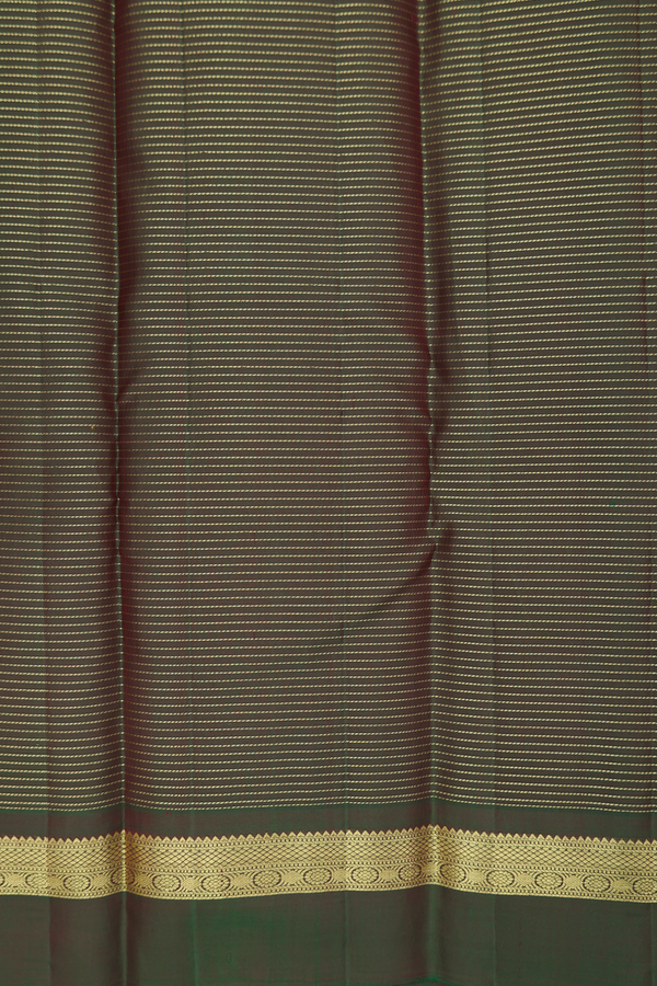 Kanchipuram Silk Saree In Berry Red With Checks Design