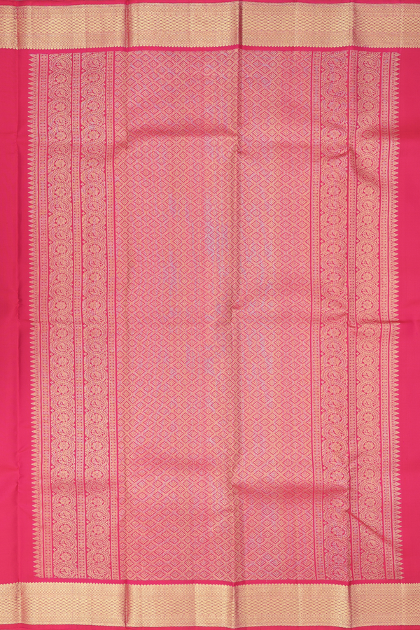 Kanchipuram Silk Saree In Red With Paisley Buttas