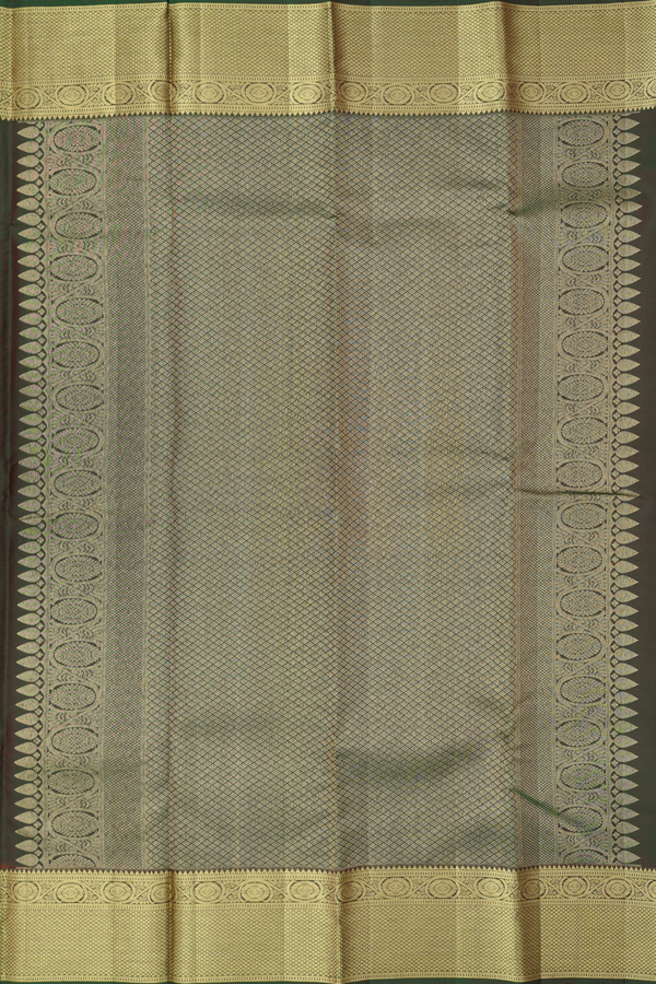 Kanchipuram Silk Saree In Red With Jacquard Pattern