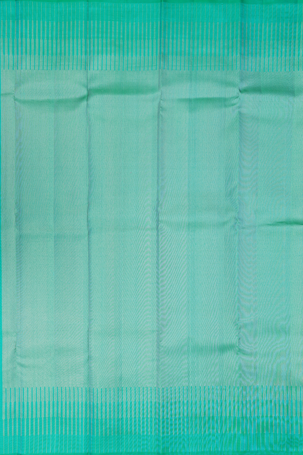 Kanchipuram Silk Saree In Multicolor With Geometric Design