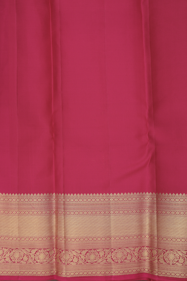 Kanchipuram Silk Saree In Dark Pink With Brocade Design