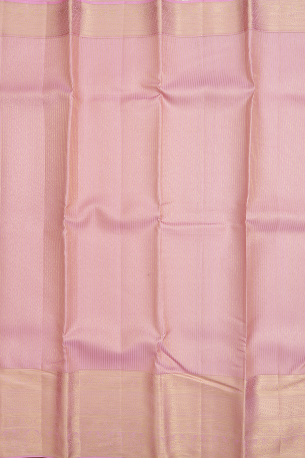 Kanchipuram Silk Saree In Light Pink With Brocade Design