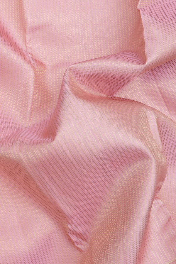 Kanchipuram Silk Saree In Light Pink With Brocade Design