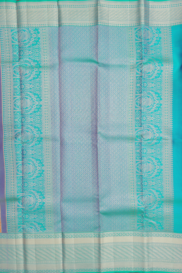 Kanchipuram Silk Saree In Marigold Yellow With Brocade Design