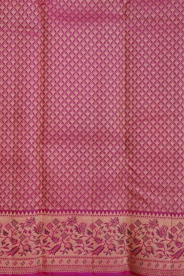 Kanchipuram Silk Saree In Yellow With Brocade Design