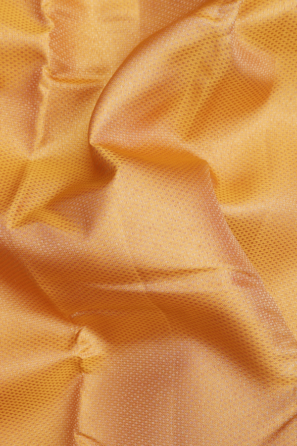 Kanchipuram Silk Saree In Yellow With Brocade Design