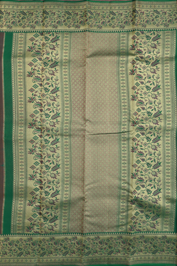Kanchipuram Silk Saree In Red With Brocade Design