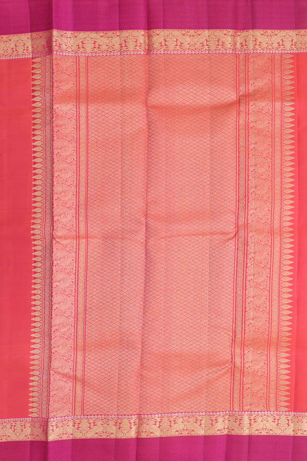Kanchipuram Silk Saree In Dual Tone With Contrast Border
