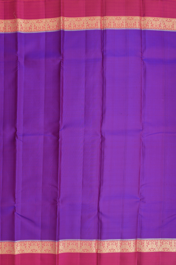 Kanchipuram Silk Saree In Dual Tone With Contrast Border