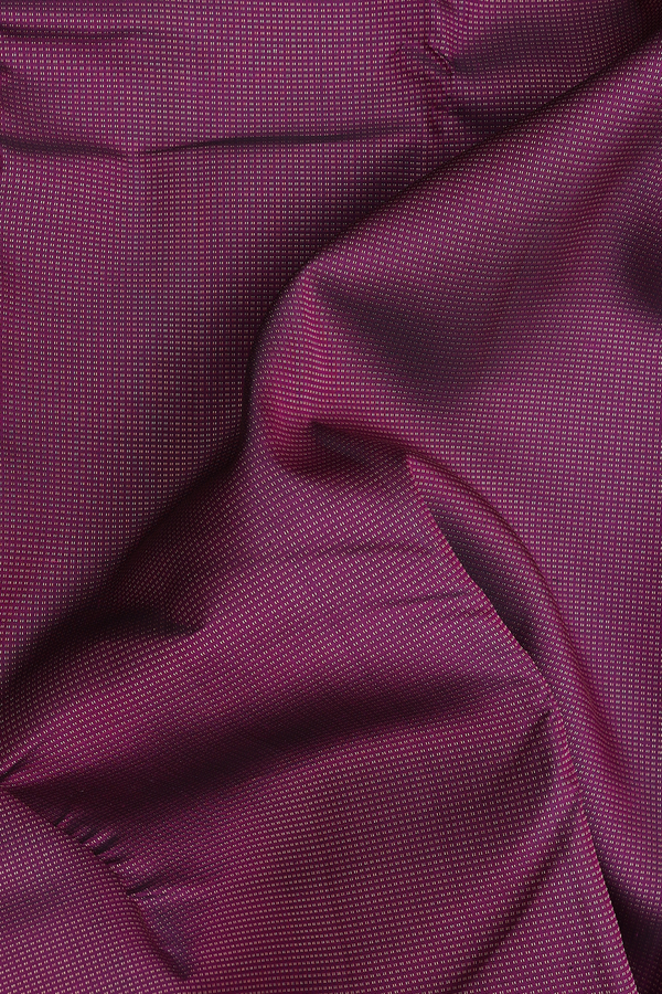 Kanchipuram Silk Saree In Plum Purple With Stripes Design