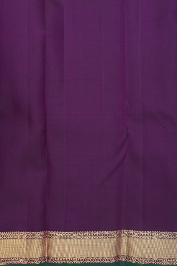 Kanchipuram Silk Saree In Purple With Jacquard Pattern