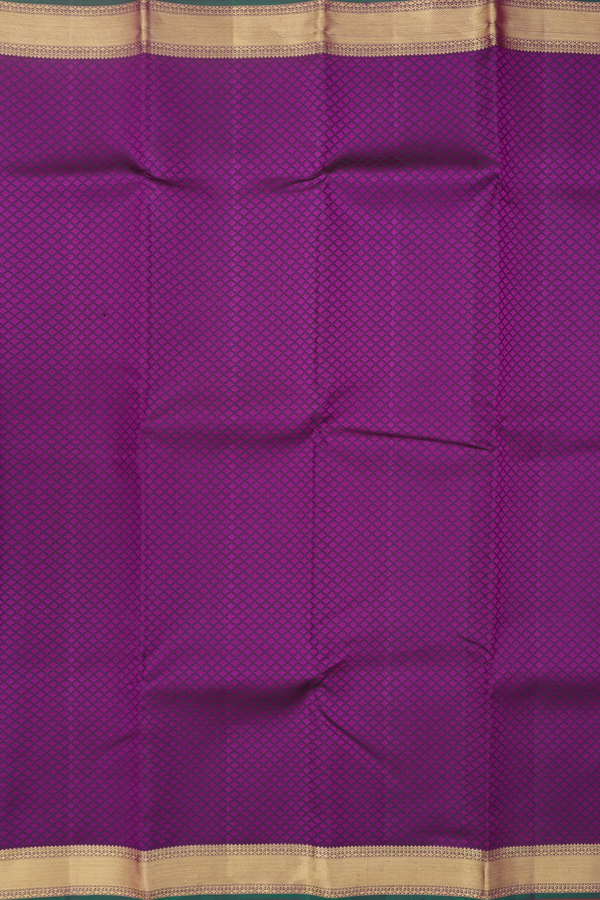 Kanchipuram Silk Saree In Purple With Jacquard Pattern