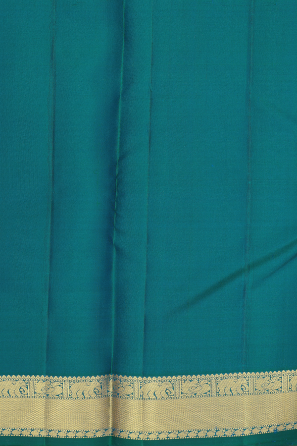 Kanchipuram Silk Saree In Green With Jacquard Pattern