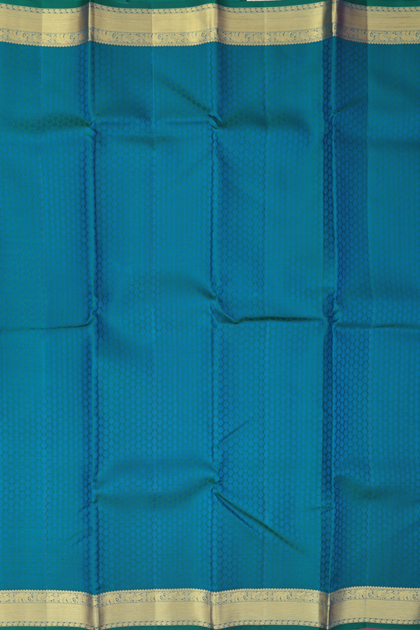 Kanchipuram Silk Saree In Green With Jacquard Pattern