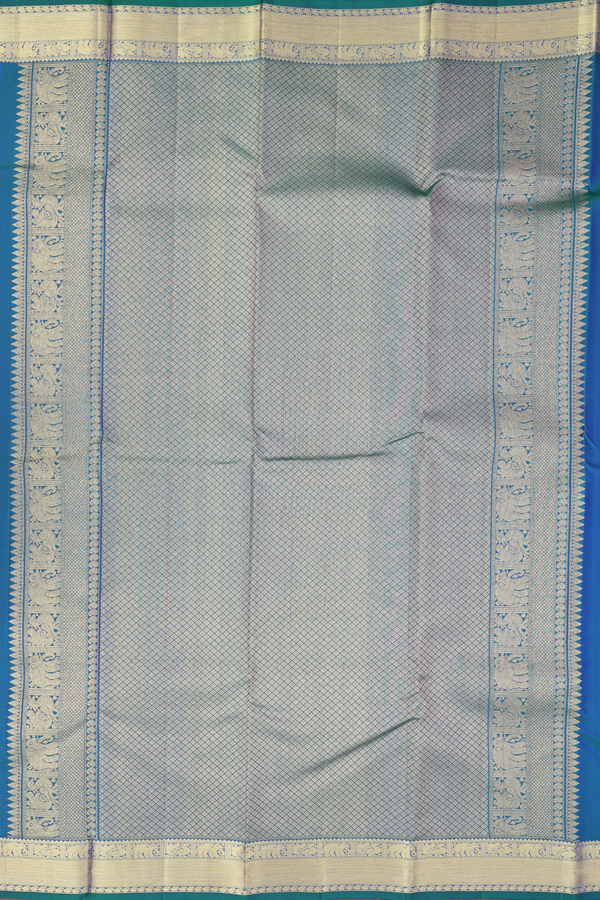 Kanchipuram Silk Saree In Dual Tone With Jacquard Pattern