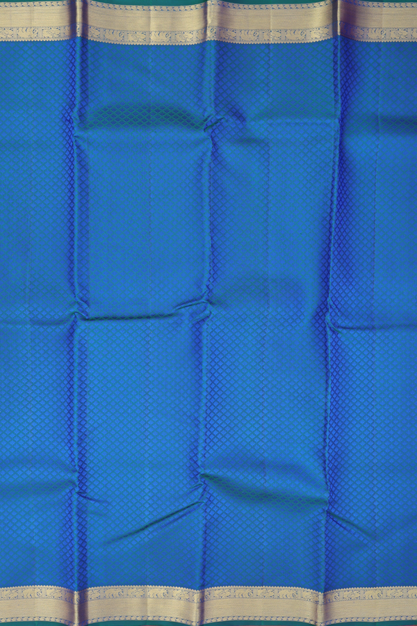 Kanchipuram Silk Saree In Dual Tone With Jacquard Pattern