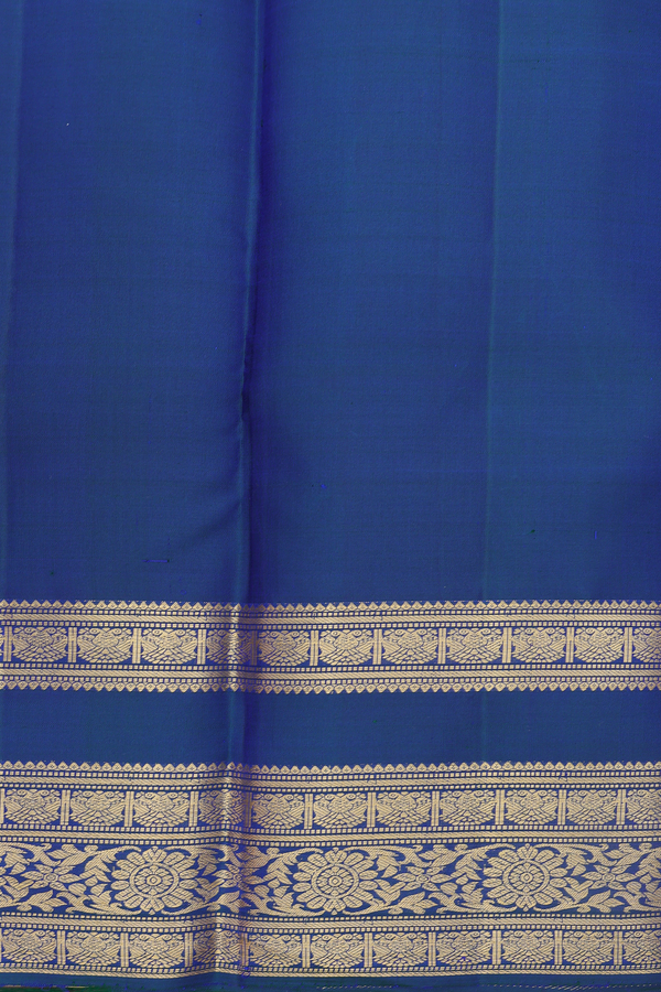 Kanchipuram Silk Saree In Purple With Peacock Buttas