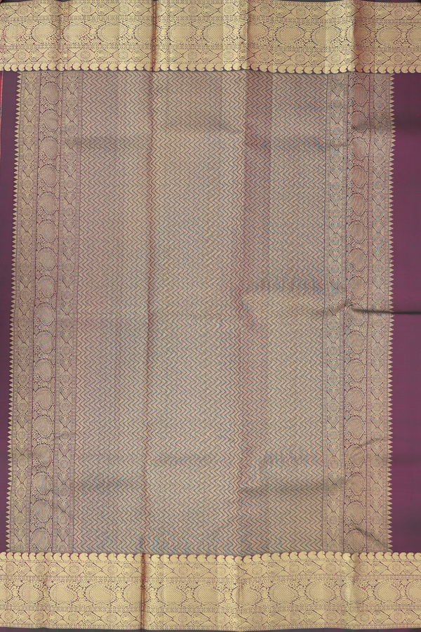 Kanchipuram Silk Saree In Reddish Pink With Chakram Buttas