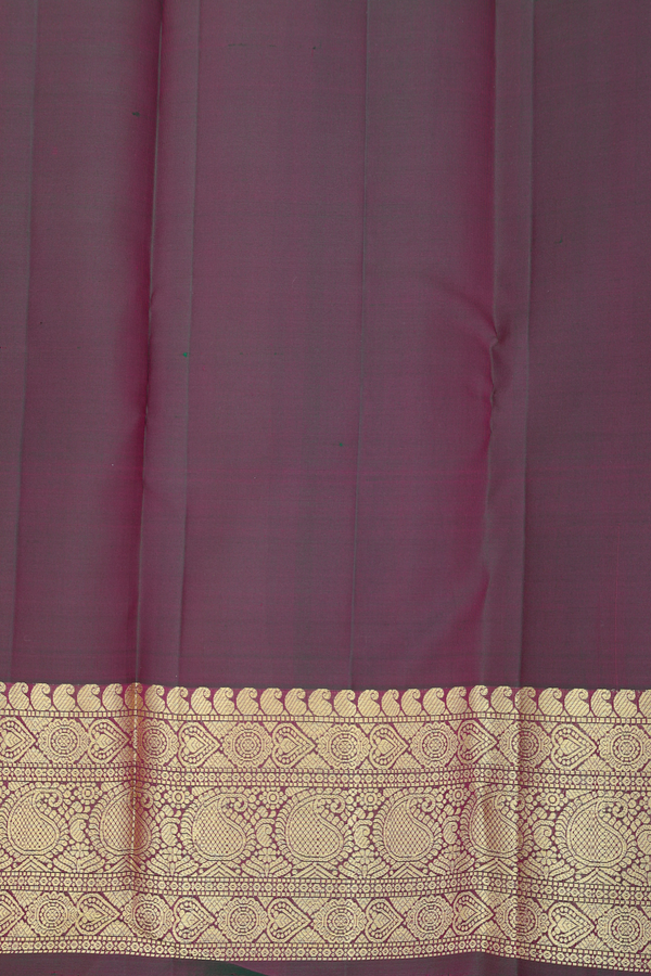 Kanchipuram Silk Saree In Reddish Pink With Chakram Buttas
