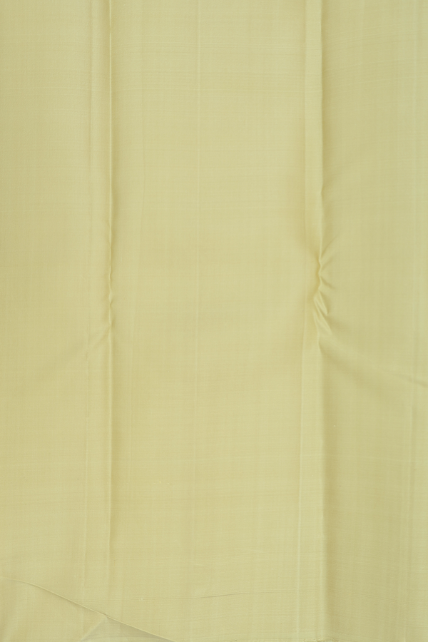 Kanchipuram Silk Saree In Sage Green With Temple Border