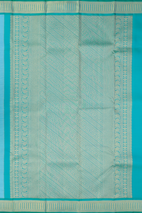 Kanchipuram Silk Saree In Cream Color With Contrast Border