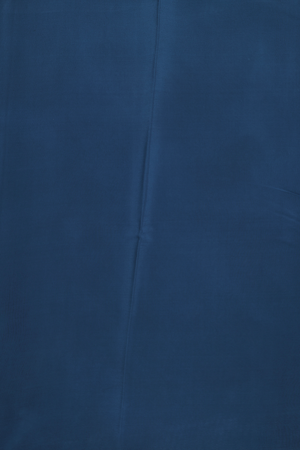 Crepe Saree In Capri Blue With Floral Printed Design