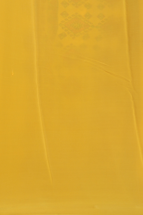 Chiffon Saree In Yellow With Printed Design