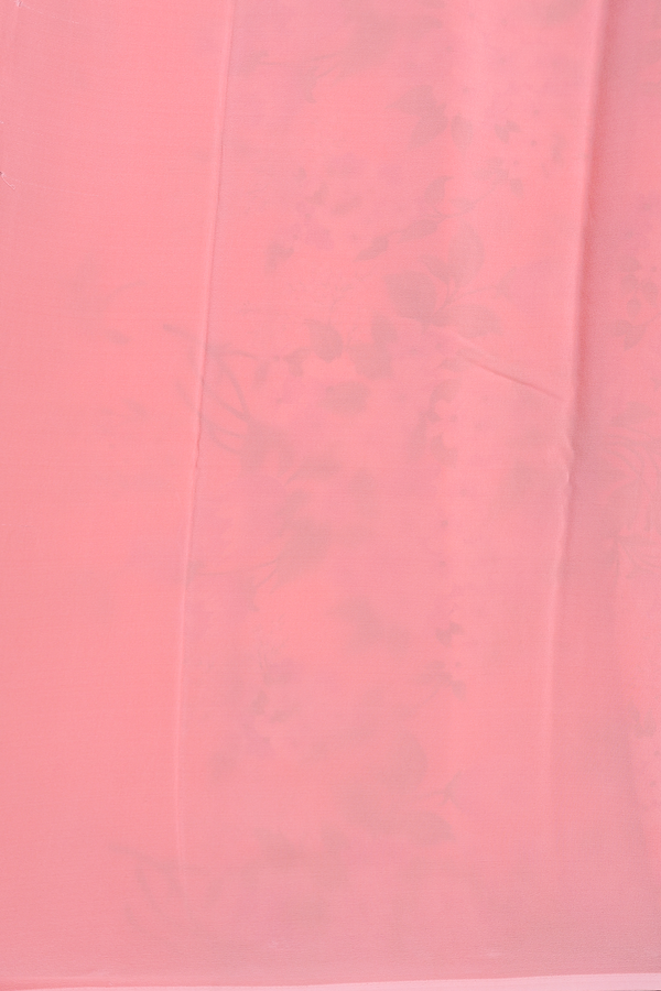 Chiffon Saree In Peach With Floral Printed Design