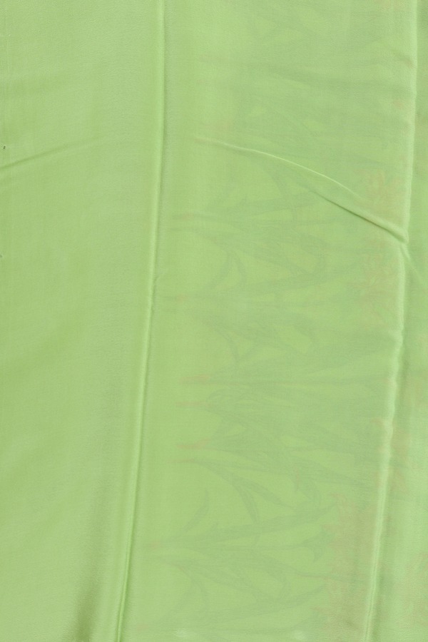 Chiffon Saree In Green With Floral Printed Design