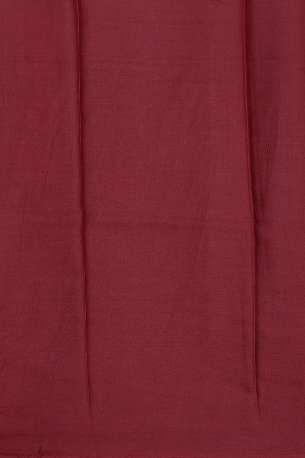 Printed Silk Saree In Red With Allover Design
