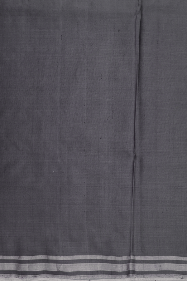 Tussar Silk Saree In Grey With Embroidered Design