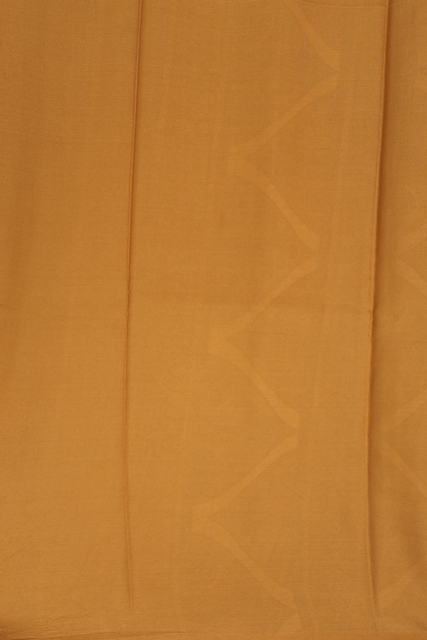 Printed Silk Saree In Brown With Allover Design