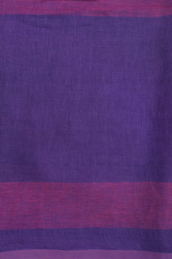 Linen Saree In Shades Of Purple With Stripes Design