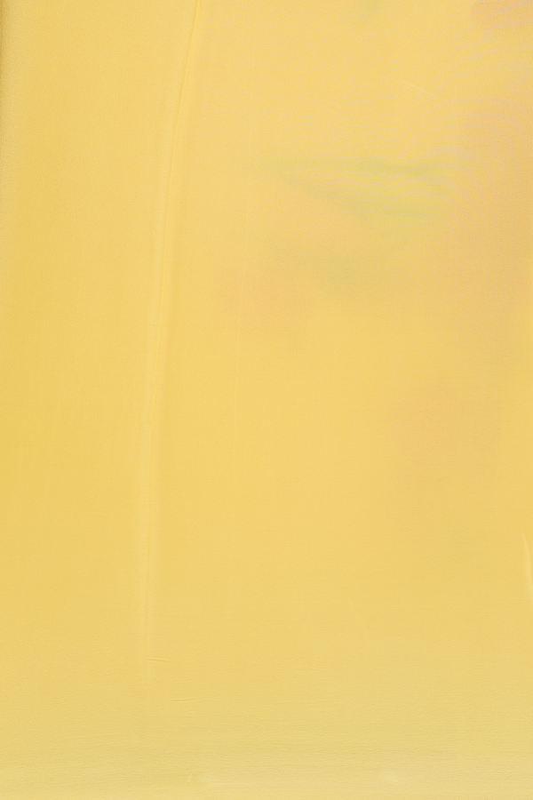 Chiffon Saree In Yellow With Floral Printed Design