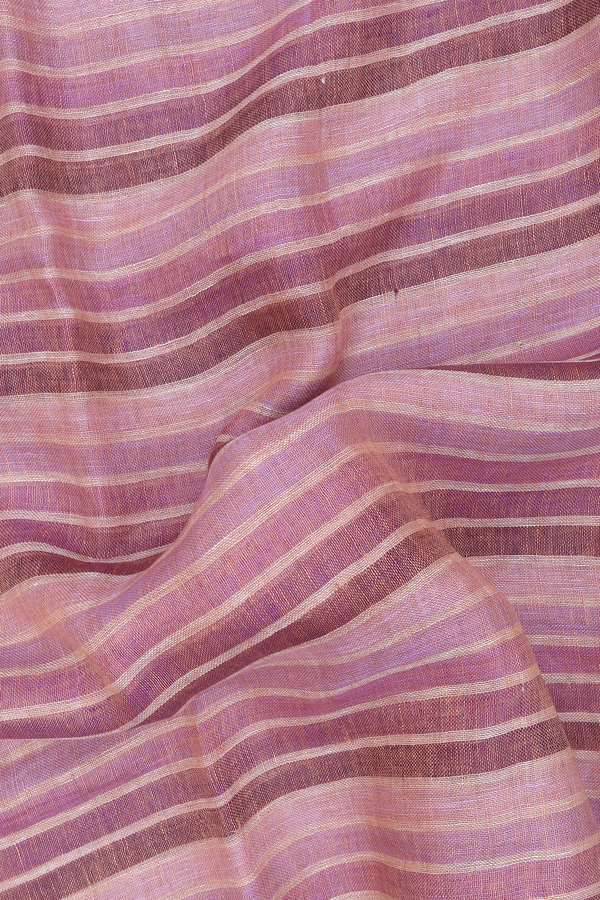 Linen Saree In Multicolor With Stripes Design