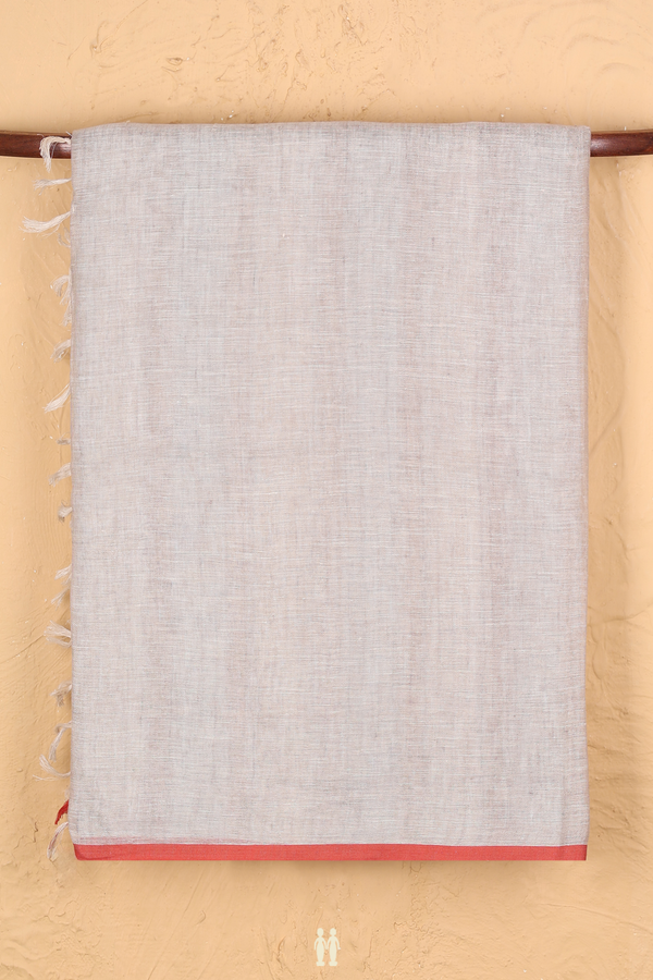 Linen Saree In Multicolor With Stripes Design