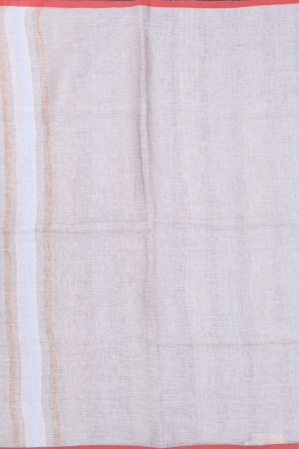 Linen Saree In Multicolor With Stripes Design